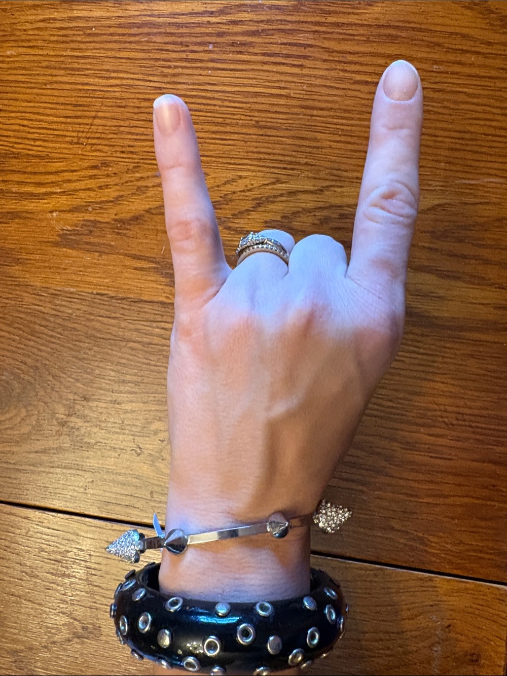 Y2K Silver Spikey bangle bundle